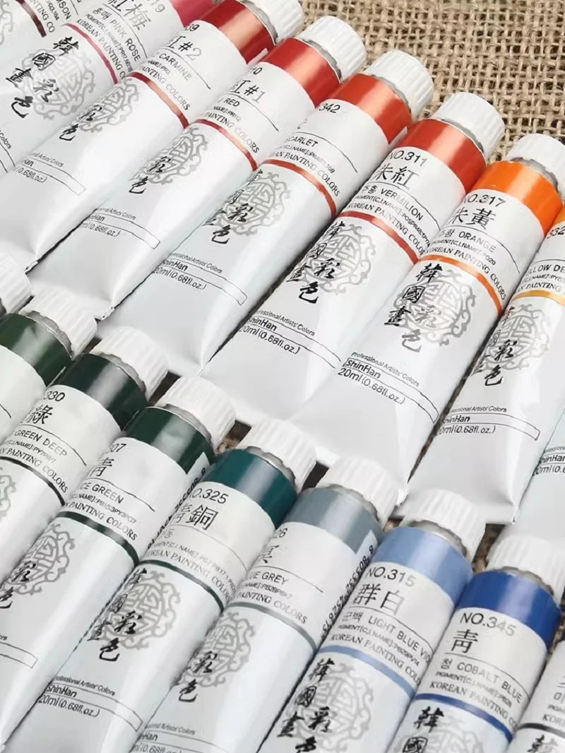 Watercolor pigment Korea Original ShinHan Watercolor pigments Artist Chinese Paint 20ml Tube Paint Painting Art Supplies