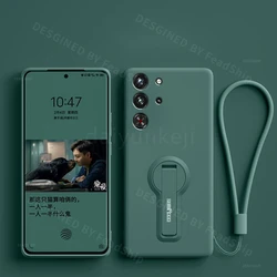 Shockproof Silicone Phone Case with Holder and Screen Protector - Soft Cover for RedMagic 10 ProPlus (Dark Green)