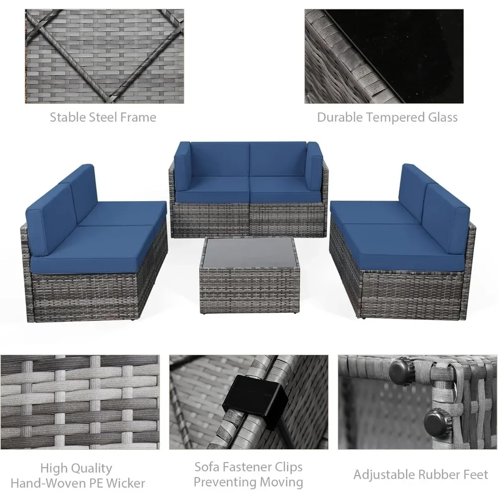 7 Piece Outdoor Patio Furniture Set 5