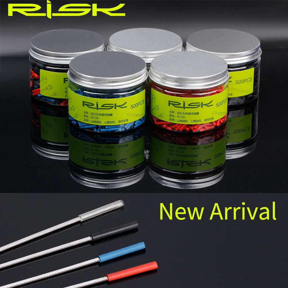 Rischio 20Pcs Ultralight Bike Shifter Punte Del Cavo Interno Tappo Terminale Del Cavo Punte Del Cavo Del Freno Crimps Heat Shrink Tappi Terminali Del 