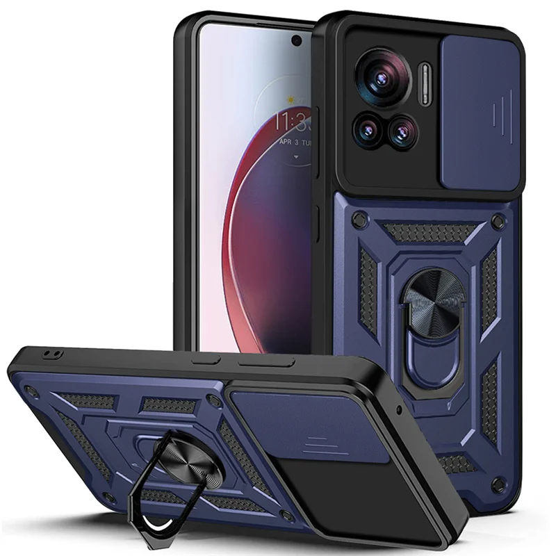 thumbnail image 1 of Funda para Motorola Moto Edge 30 40 Neo Ultra Lite Fusion S30 X30 Pro E13, cubierta de lente de ventana de empuje, soporte de anillo de cobertura, Etui, 1 of 5
