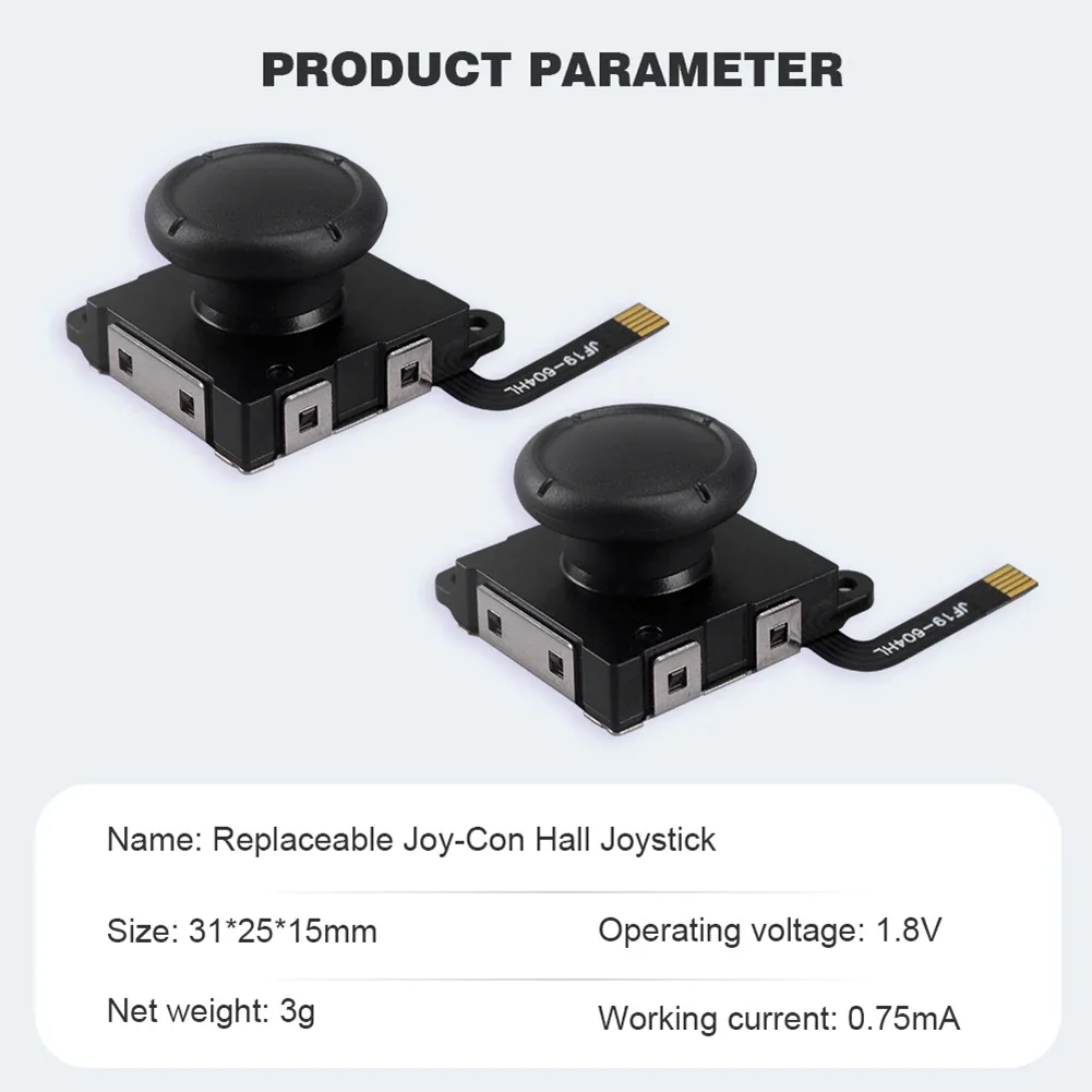 Hall Sensing Joystick for JoyCon Replacement Kit No Drifting Electromagnetic Stick for NS Swicth / Switch OLED/Lite