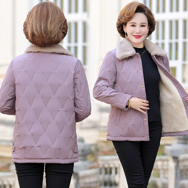 Parkas con forro de lana para mujer, abrigos casuales de diseño corto con cuello de piel tipo polo, chaquetas para mujer, invierno 2022