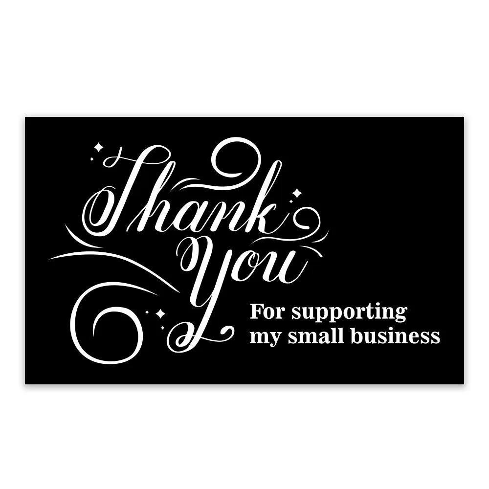 30/50pcs Package Inserts DIY Packaging for Supporting My Small Business Greeting Cardstock Thank You Cards Appreciation Labels