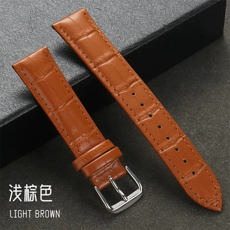 Universal Calfskin Leather Waterproof Sport Bracelet Watch Strap