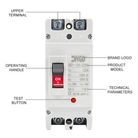Disjoncteur à boîtier moulé solaire DC, Protection contre les surcharges MCCB, protecteur de commutateur pour solaire photovoltaïque PV 1P 2P 4P DC 500V 1000V 5