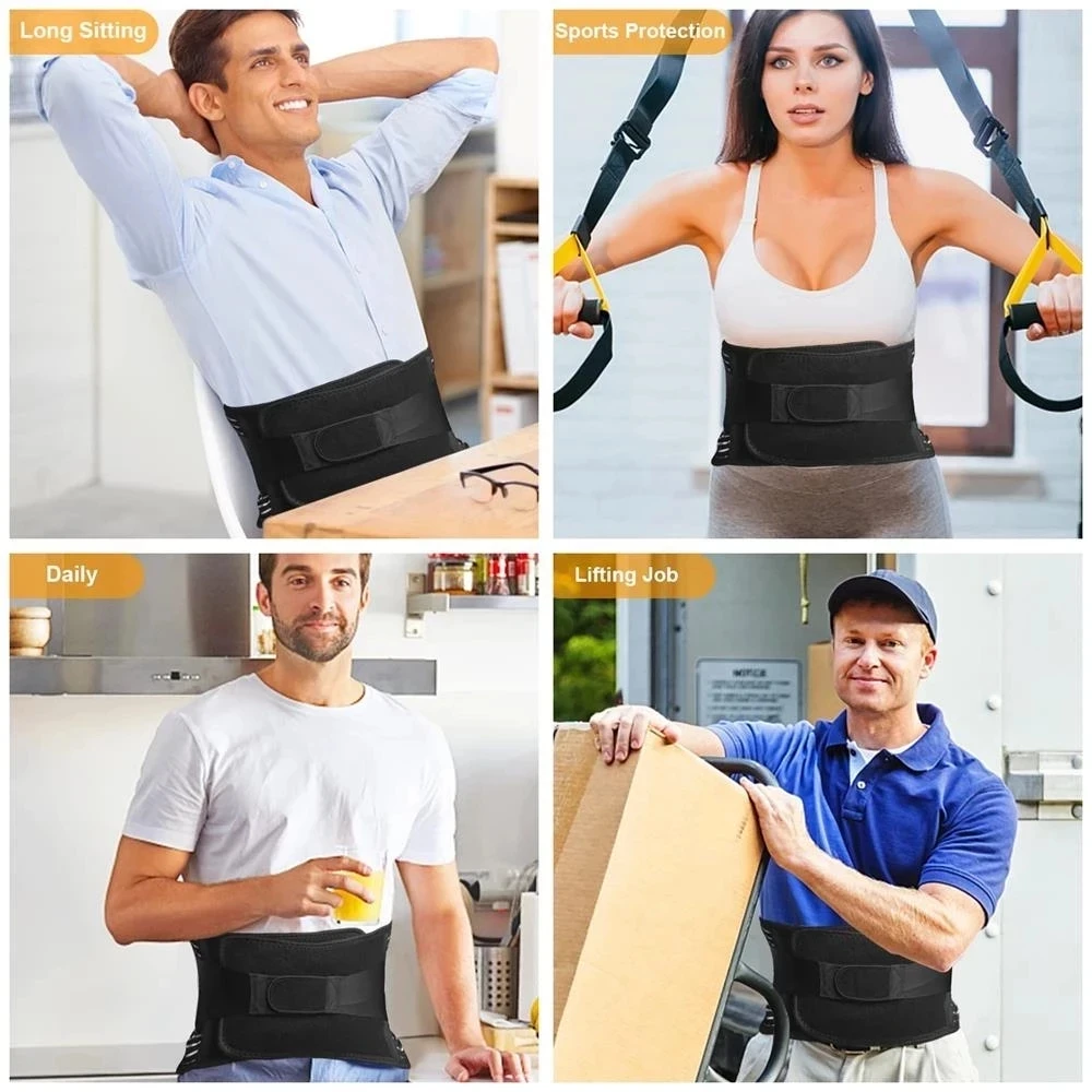 Back Support Belt Back Brace Lumbar Support Belt Medical Waist Orthopedic Brace Posture Men Women Corset Spine Decompression Waist Trainer Pain Relief