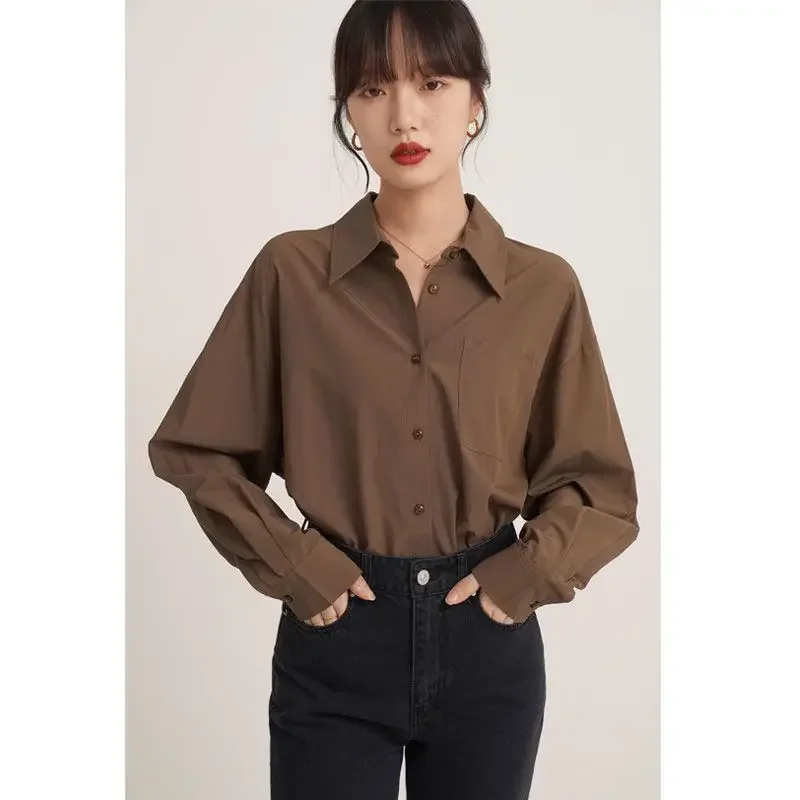 цена Блузка женская с длинным рукавом, в Корейском стиле