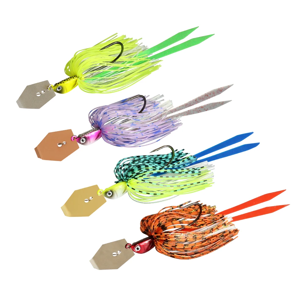 1Pcs Chatterbait Vibrating Fishing Lure Blade Metal Bait With Rubber Skirt Swimbait Wobble Dance Buzzbait for Bass Pike Swim Jig