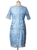 Plus Size Party Dress for Wedding Guest Luxury Elegant Women's 50 Year Ladies Lace Floral Prom Bodycon Chubby Women's Dresses - Image 4