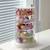 1Pc Cute grain storage box display Storage acrylic blind box display stand transparent multi-layer rotating table 6