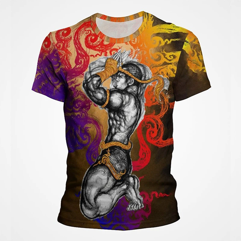 

Футболка Muay Thai с графическим рисунком для мужчин, тренировочная тенниска с 3D-принтом для тайского бокса, детская крутая уличная одежда с коротким рукавом, быстросохнущие Топы