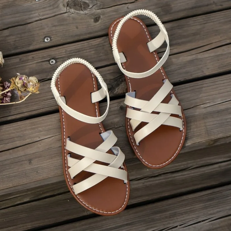 Minimalist Women's Summer Flat Sandals With Bowknot Round Toe_voghion.com