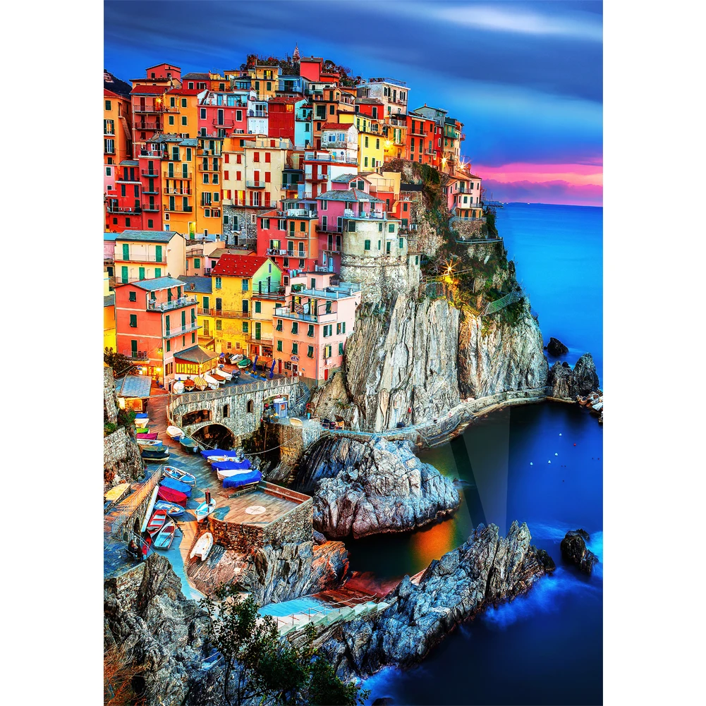 Cinque Terre Wooden Jigsaw Puzzle Toys Travel Souvenir Wood Puzzles For Children Montessori Games Wholesale Secret Puzzle Boxes 6