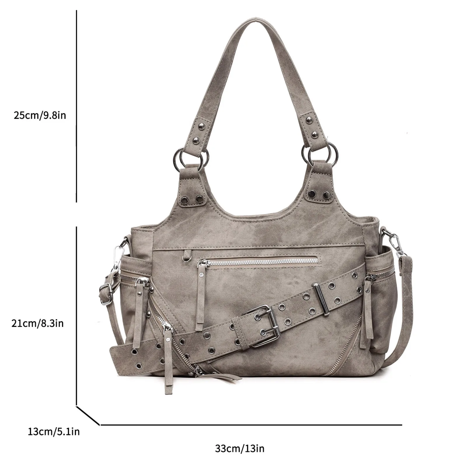 PU Leather Shoulder Bag Large Tote Bag with Adjustable Strap Underarm Bag for Women Work Shopping Travel