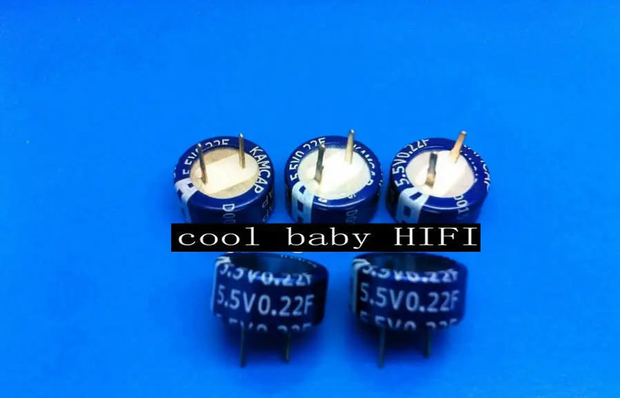 Condensatore Super Farad Elettrico A Doppio Strato Kamcap Coin-C 15Pcs 5.5V 0.22F