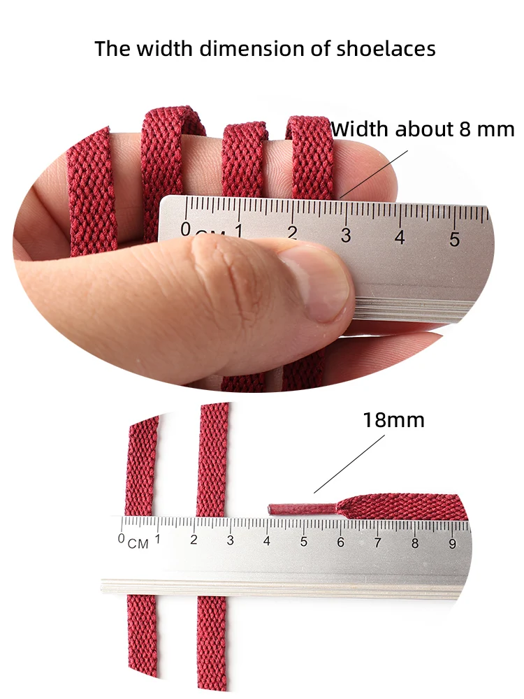 HIBERNI Pink Red Flat Wide Shoelaces - Versatile Shoe Accessories