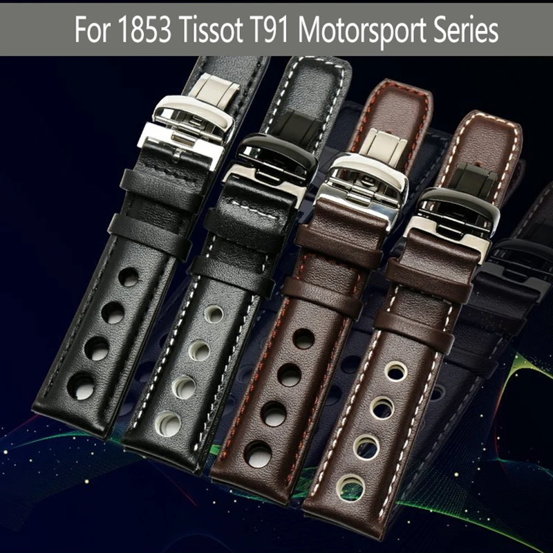 Bracciale In Vera Pelle Per Tissot 1853 Cinturino Sportivo Racing Prs516 T91 1853 Top Layer Pelle Bovina 20Mm Cinturino Per Orologio Da Uomo Chopin