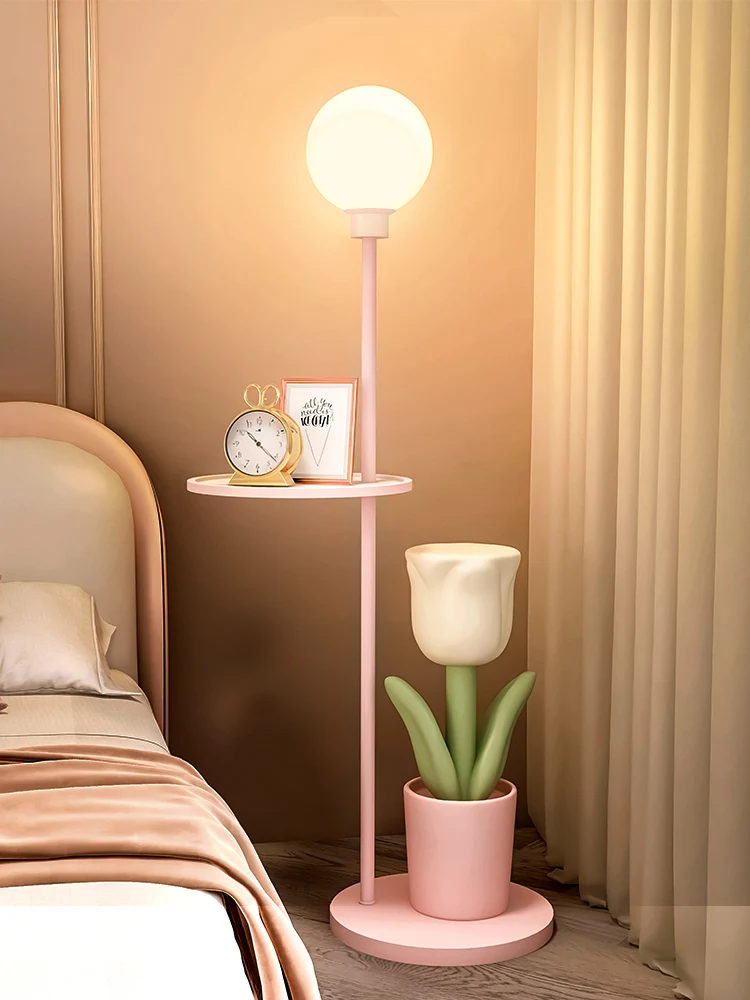 

Напольная Лампа-тюльпан, прикроватный столик, встроенная Вертикальная настольная лампа для спальни, Интернет-знаменитостей