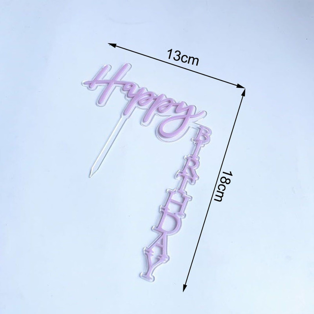 Birthday Acrylic Cake Topper Cake Toppers Birthday Cakes Party Wedding Decoration Anniversaire Candy Bar Father Mother