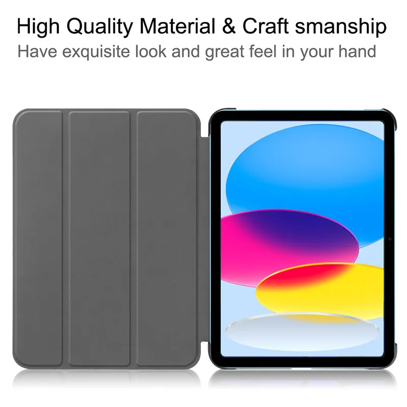 For IPad 2022 Case 10.9 Inch 10th Generation Funda Smart Magnetic Shockproof Tablet Shell For IPad 10th Gen Cover Etui + Stylus_voghion.com