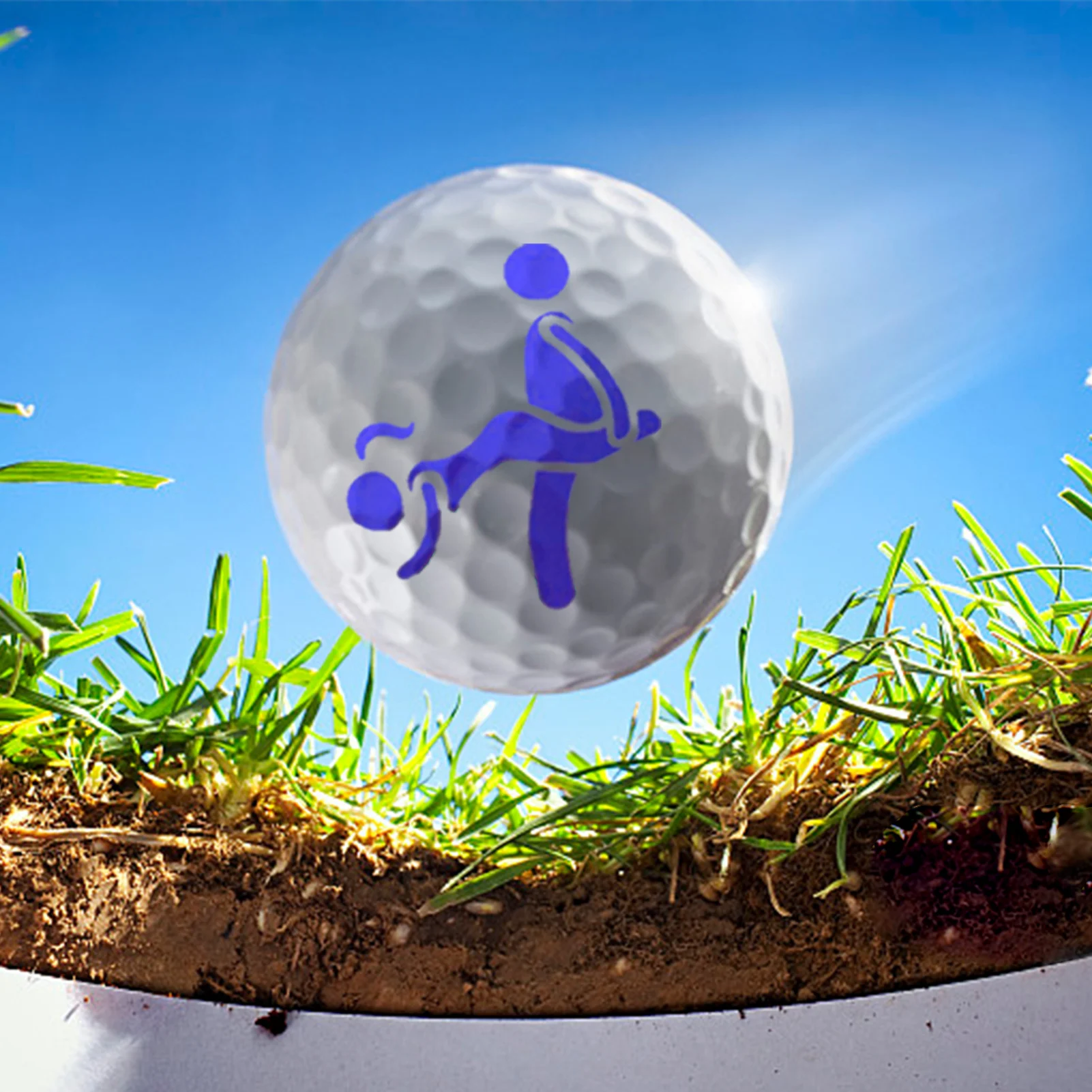 Golf Ball Marker Stencil Adult Humor Signal Alignment Tool Models Golf Ball Marker Stamper Metal Accessories for Men