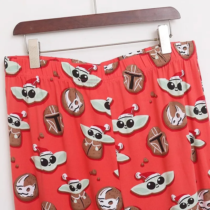 Women's Pants Cartoon Print Cute Wide Leg Pants High Waist Trousers In Autumn