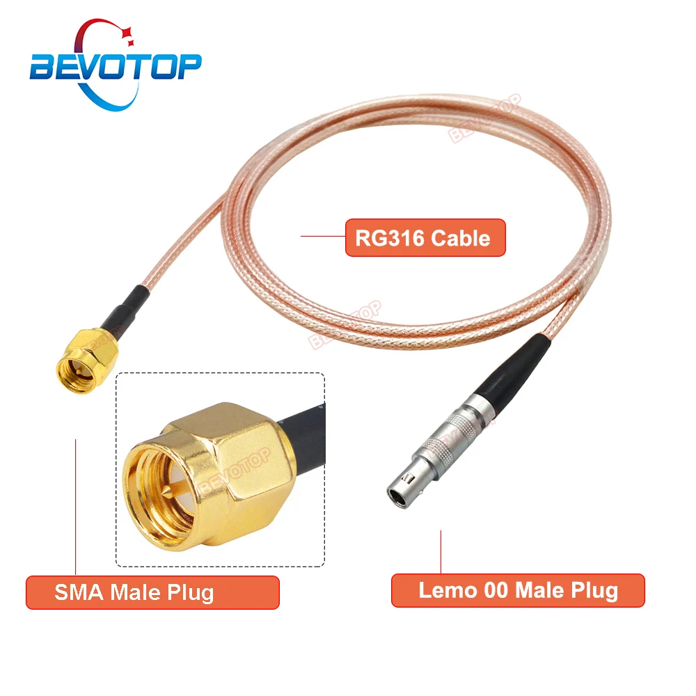 Cabo Sma para Conector Ffa Lemo 00 Plug Compatível rf Coaxial Pigtail Montagem Pigtail Detector de Dedo Ultra-sônico Rg316