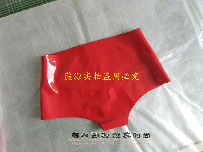 Sexy Women High Waist Fetish Latex Panties Underwear Rubber Lady Briefs Customize