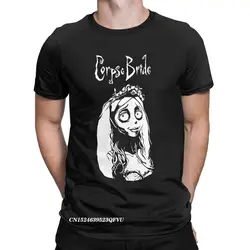 Corpse Bride Emily Men's Tshirt Vintage Tee Shirt Harajuku Crewneck T-Shirts Cotton Unique Tops Oversized