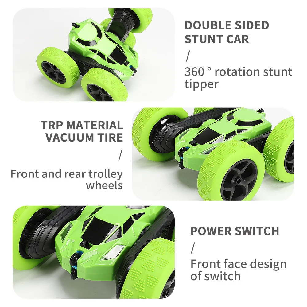 RC Stunt Car Double Sided Flip Car 360 Degree Rotation Toy Off