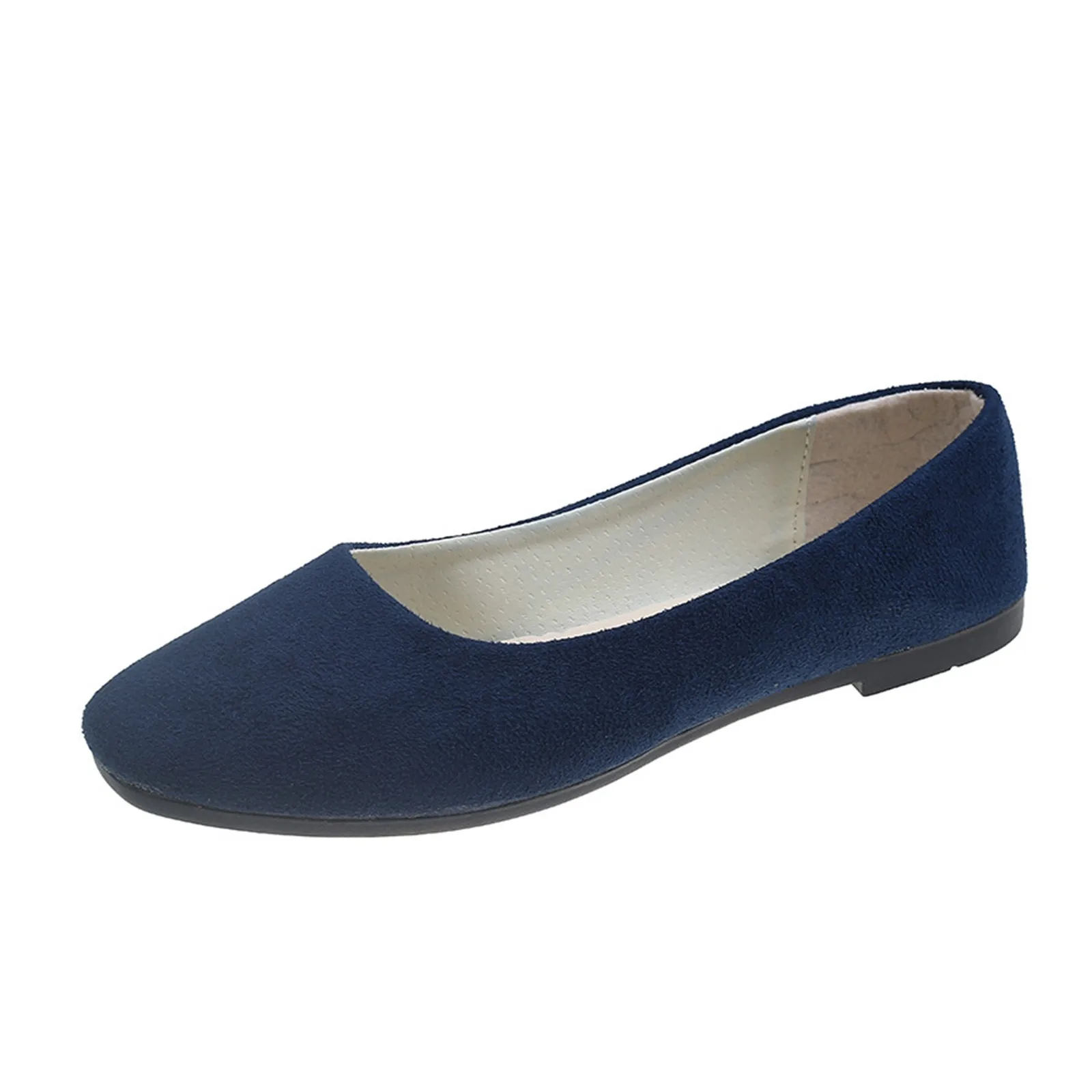 Frau Wohnungen Casual Runde Kappe Nette Wohnungen Flock Mocasines Ballerina Wohnungen Weibliche Wildleder Elegante Weiche Sohle Mama Schuhe – Detail 7