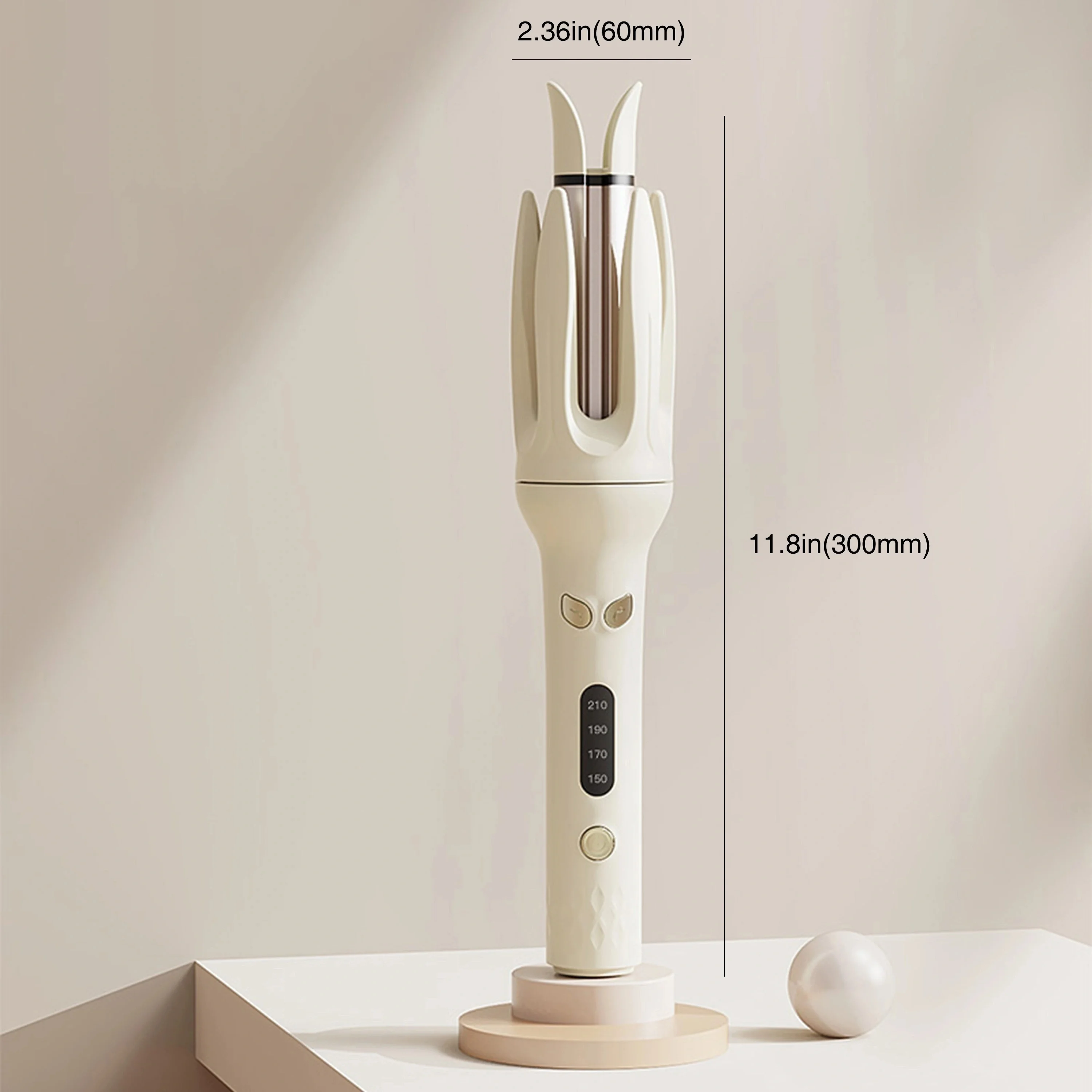 Automatic hair curler: 28mm barrel, 4 temperature modes, negative ion generator, smart timer and sensor, anti-burn