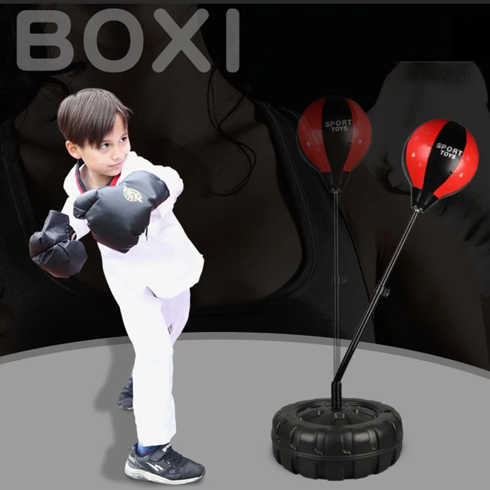 Adjustable Child Fitness Boxing Sports Punching Bag PU Punch Pear Speed Ball Relaxed Boxing Punching Bag Speed Sports Toys