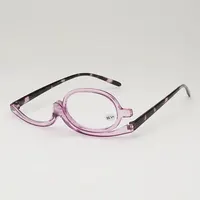 New Rotating Magnifying Makeup Reading Glasses For Women Folding Clamshell Cosmetic Presbyopic Glasses For Elder Unisex 3