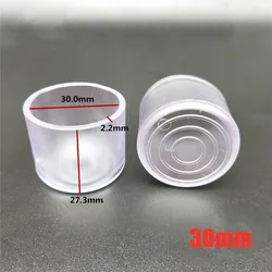 Rubber Chair Leg Caps & Floor Protectors - 16 Pack of Furniture Foot Covers and Dust Caps - 16pcs (Clear-30mm)