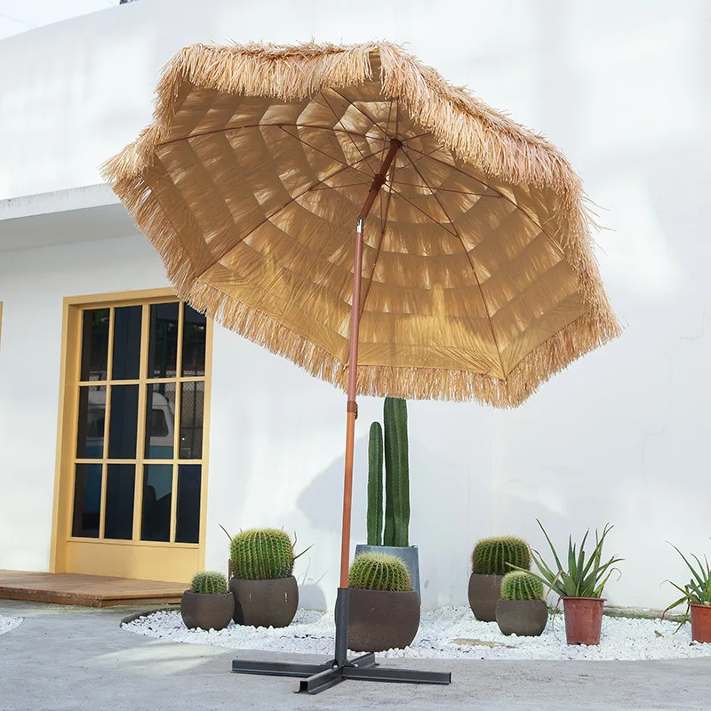 2.0X2.0M Heavy Duty Patio Umbrella Garden Pool Backyard Parasol Outdoor  Beach Sun Protection Sunshades