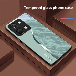 Black Water Pattern Hard Shell Tempered Glass Phone Case for OnePlus 10R 5G (BLH-BLH24092625)