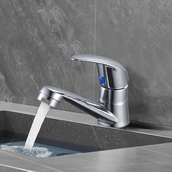 Un pezzo di rubinetto per lavabo da bagno in lega, rubinetto da cucina singolo per acqua fredda, rubinetto per lavabo sanitario 1