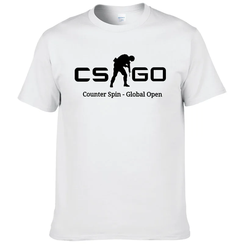 

Summer Fashion Cool T Shirt Men Game CS Go T-shirt Printed 100% Cotton Short Sleeve Casual Streetwear Homme Tops Tees