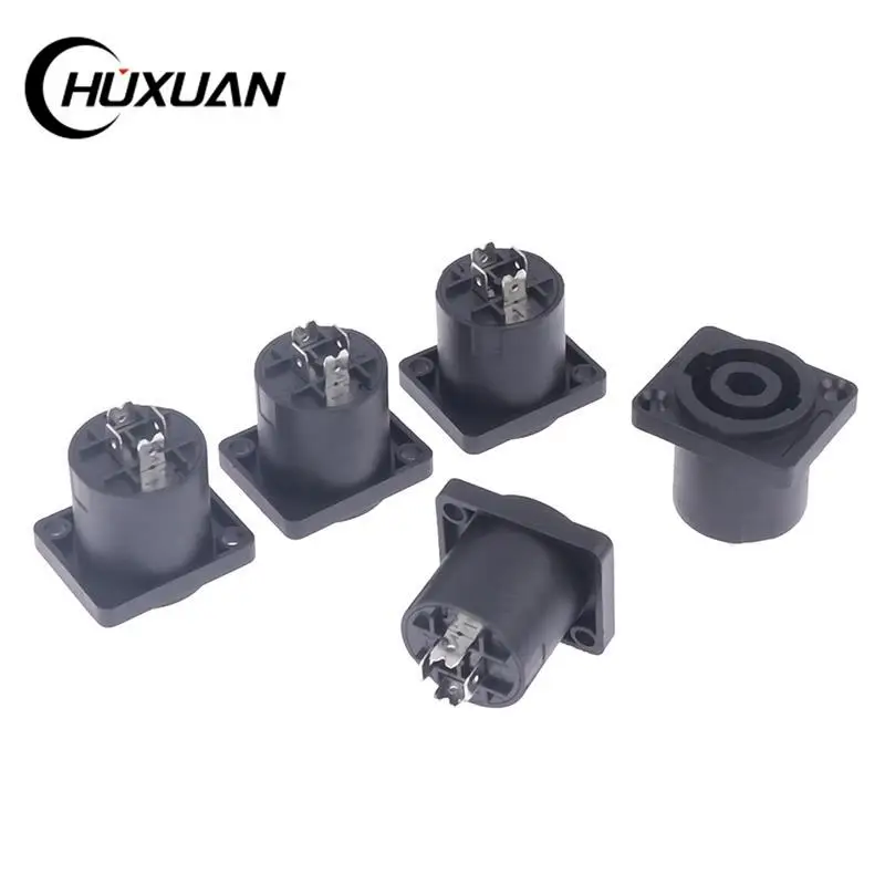 

5pcs 4 Pin Speakon Female Jack Socket Connector Audio Loudspeaker Amplifier Converter for PA Amplifier Cable Plug Socket Clip