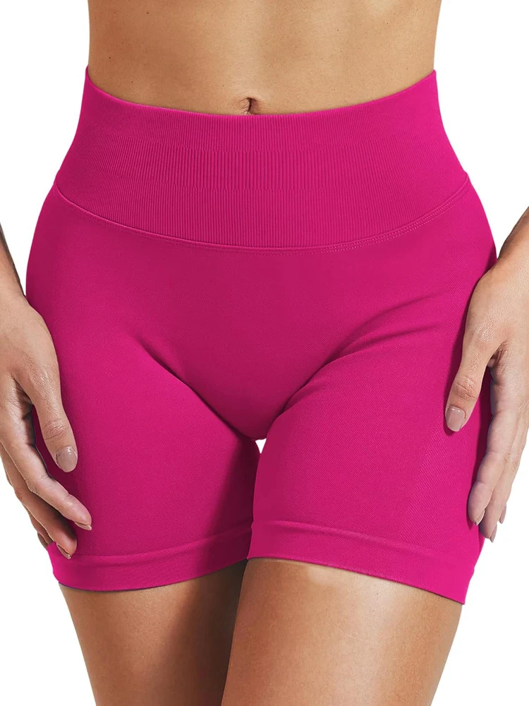 Impact Seamless Shorts 4.5" Ribbed Yoga Shorts Women Flex Scrunch Bum Gym Booty Running Short Butt Lifting Workout Pants sports shorts running shorts yoga shorts workout shorts seamless shorts