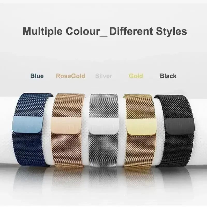 Elegant Metal Milanese Loop Strap - Adjustable Bracelet Replacement Band