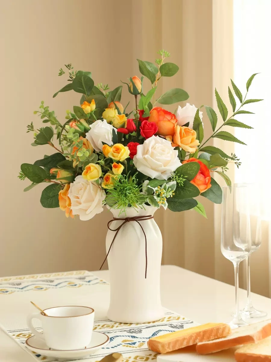 

Simulation bouquet sunflower rose floral art decoration sitting room table