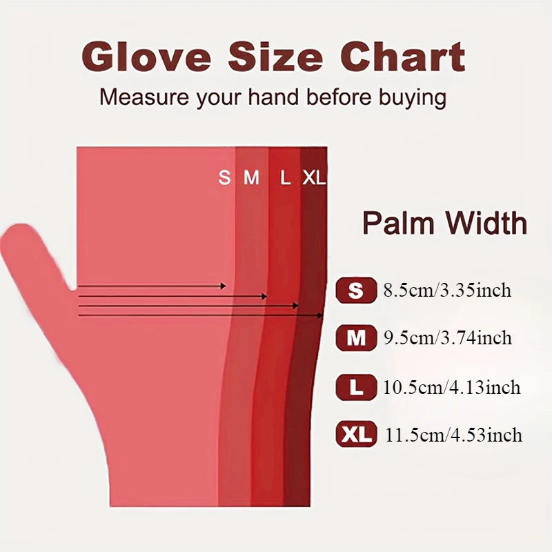 Disposable Gloves 20/60/100PCS Red Disposable Nitrile Gloves Household Waterproof Nitrile Gloves Pet Bathing Kitchen Dishwashing Cleaning Tools