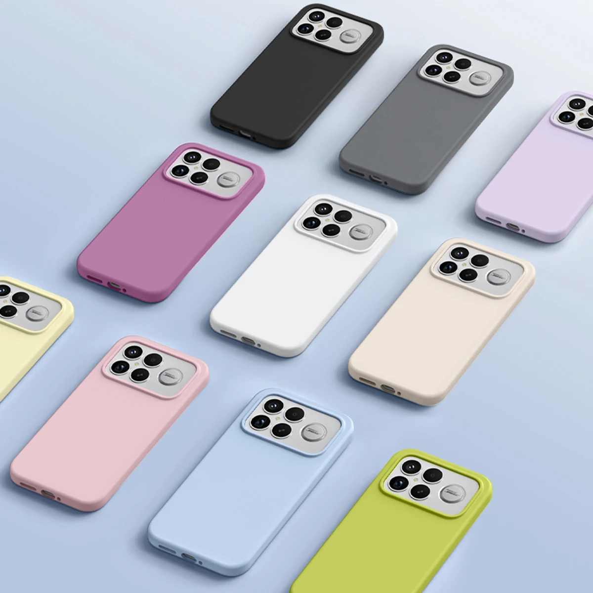 Shockproof Soft Liquid Silicone Case with Slim Skin Fleece Protection - Retail Package