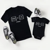 Copy Paste Shirt Father and Baby Matching Shirts Ctrl C Ctrl V Print Daddy Daughter Shirts New Father's Day Gift 1