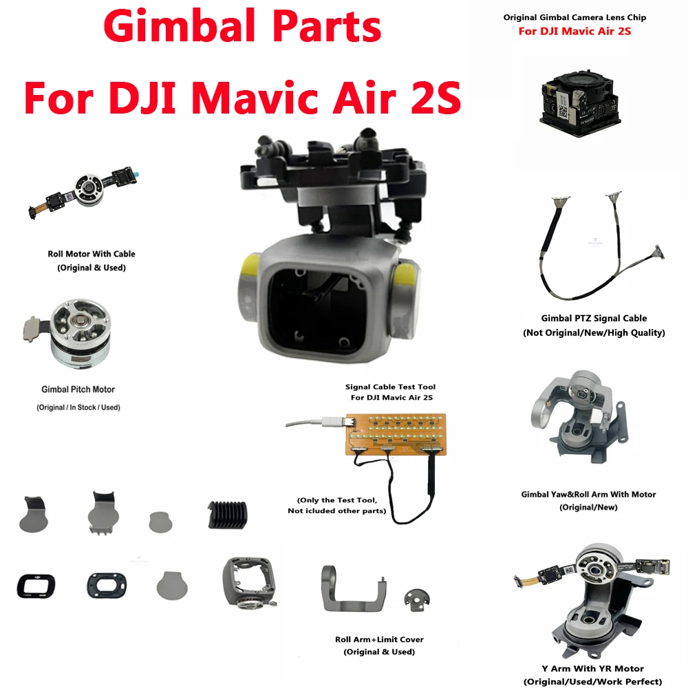 Motore Originale Per Drone DJI Mavic Air 2 / 2S – Braccio Motore Di Alimentazione Anteriore/Posteriore, Destro/Sinistro – Pezzo Di Ricambio Originale Usato (1 PZ)