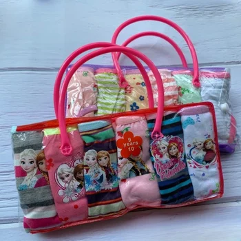 Biancheria intima a triangolo traspirante e confortevole in puro cotone da ragazza colorata dolce cartone animato Disney Biancaneve a sei sacchetti 1