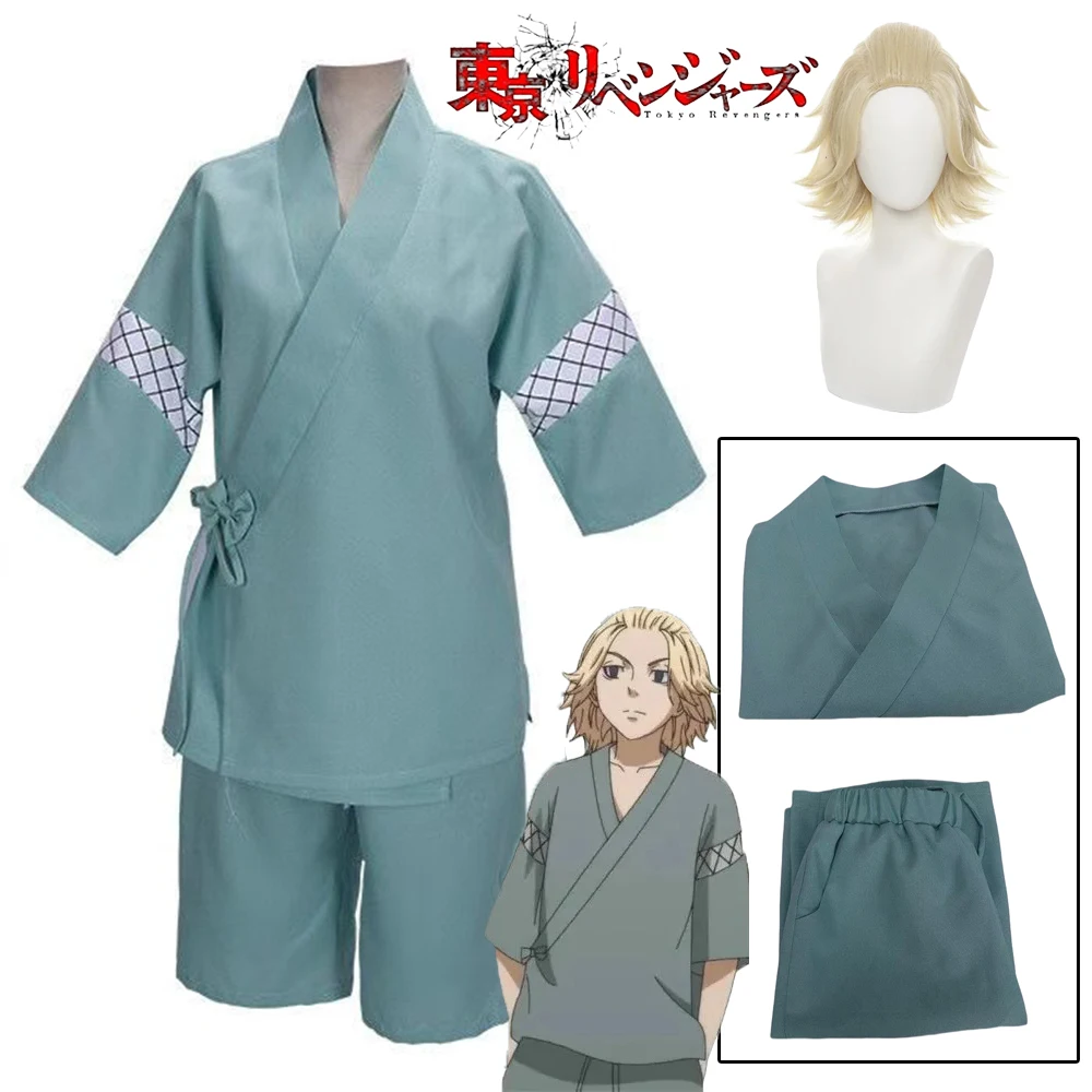 Tokyo Revengers: Manjiro Sano | Green Cosplay Costume Set 22 Tokyo Revengers Takemichi Mikey Jacket Cosplay Costume